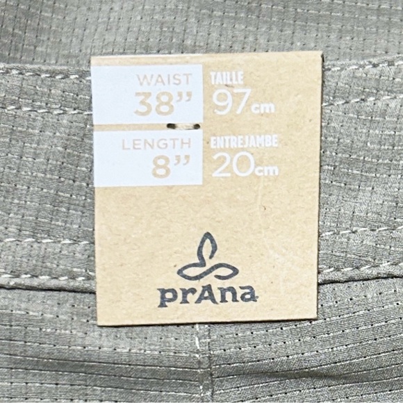 Prana Men’s Hybridizer Short 8” Khaki Size: 38 NWT - Picture 8 of 9